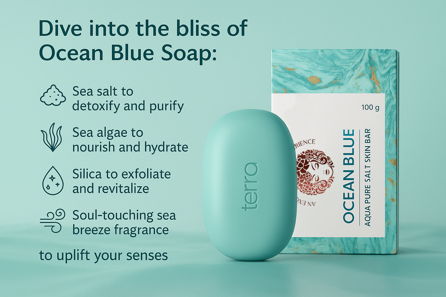 Terra Ocean Blue – Purifying Salt Bar