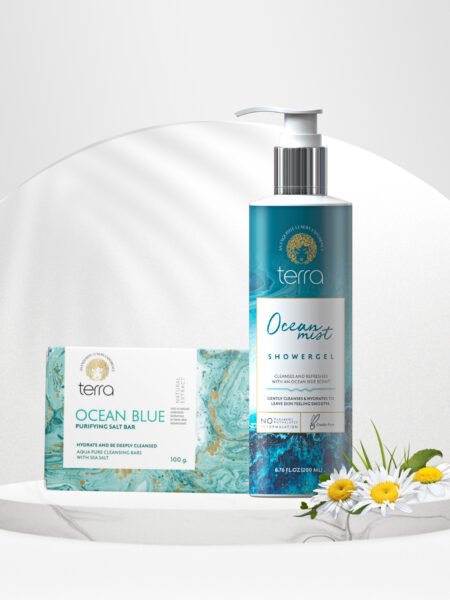 Buy Terra Ocean Mist Shower Gel, Get Terra Ocean Blue - Purifying Salt Bar Free