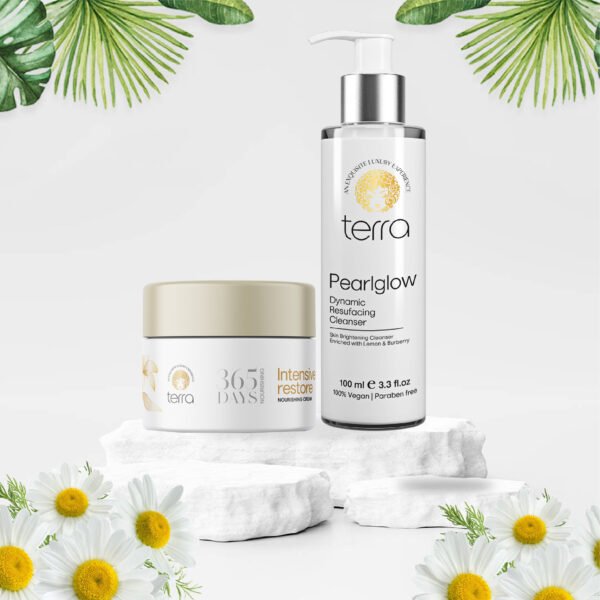 Pearlglow Dynamic Facewash | Terra 365 Days moisturizing Cream